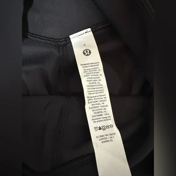 NWT Lululemon Align Asym Mini Flare 32”, Black, Size 8 - Picture 6 of 9